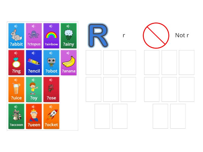 Letter Rr - Group sort