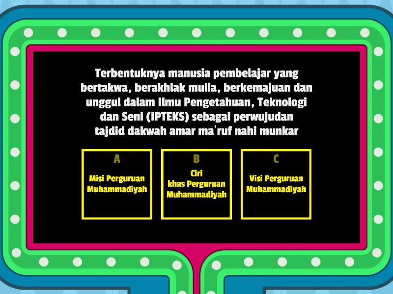 PERGURUAN MUHAMMADIYAH - Gameshow Quiz