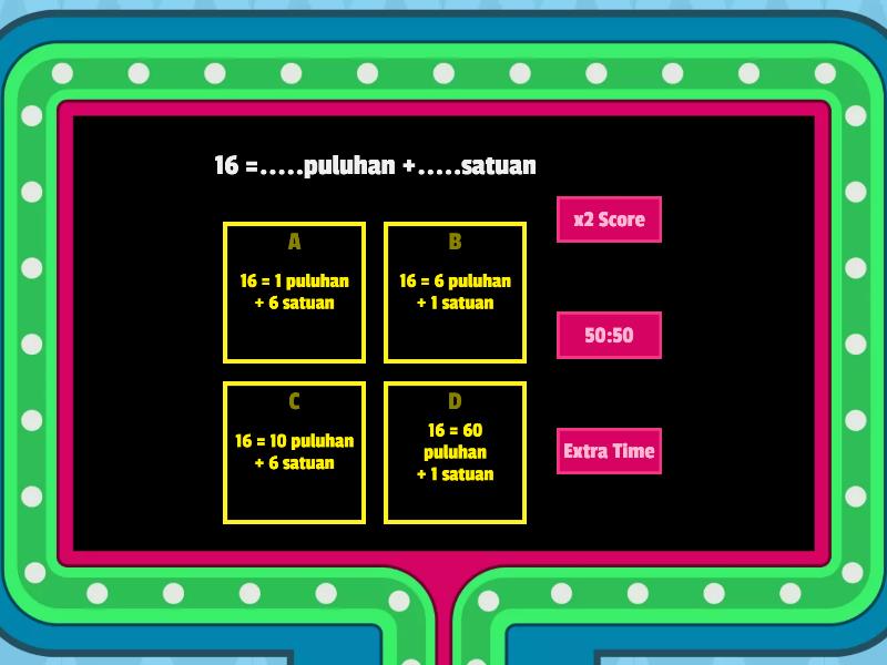 wordwall puluhan satuan - Gameshow quiz