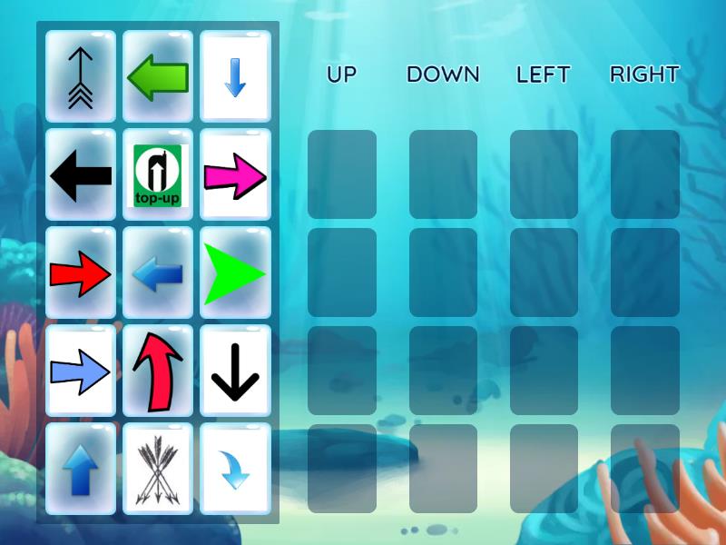 Up down left right - Group sort