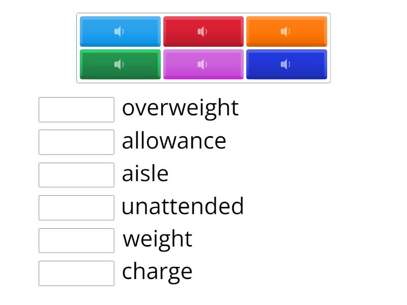 Checkin desk (pronunciation) Une las parejas
