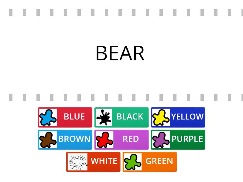 BROWN BEAR-colour match - Find the match