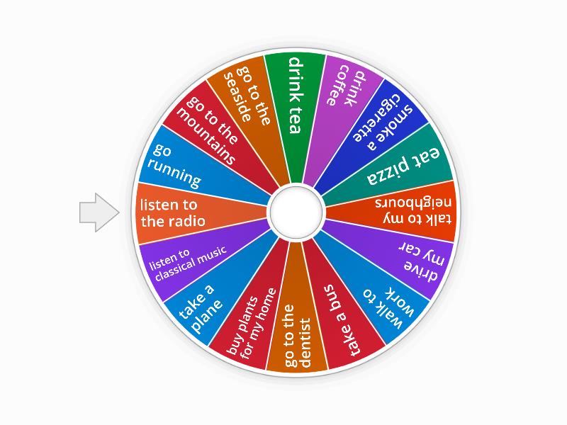 free time activities for adverbs of frequency - Spin the wheel