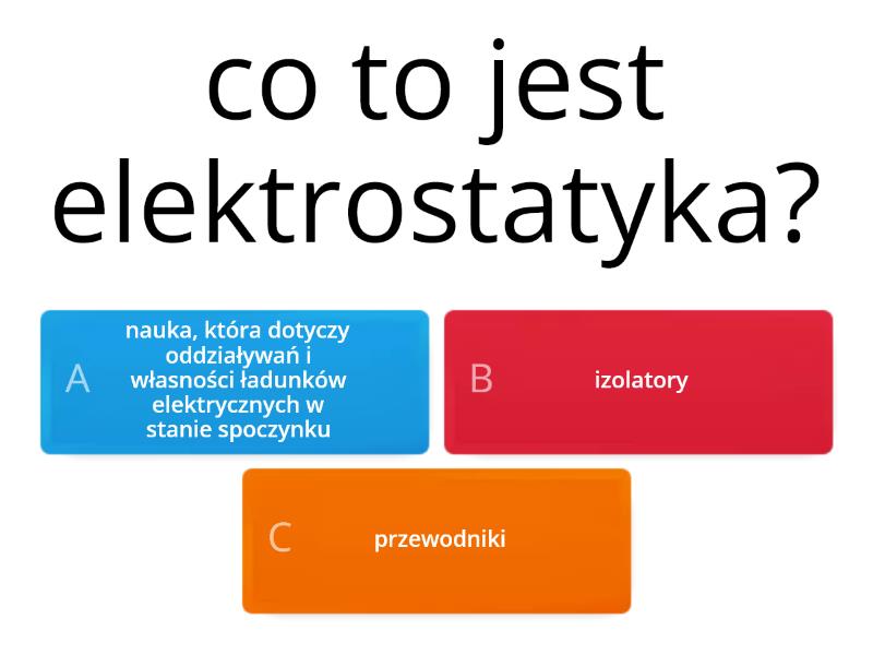 Test Elektrostatyka Klasa 8 - Quiz