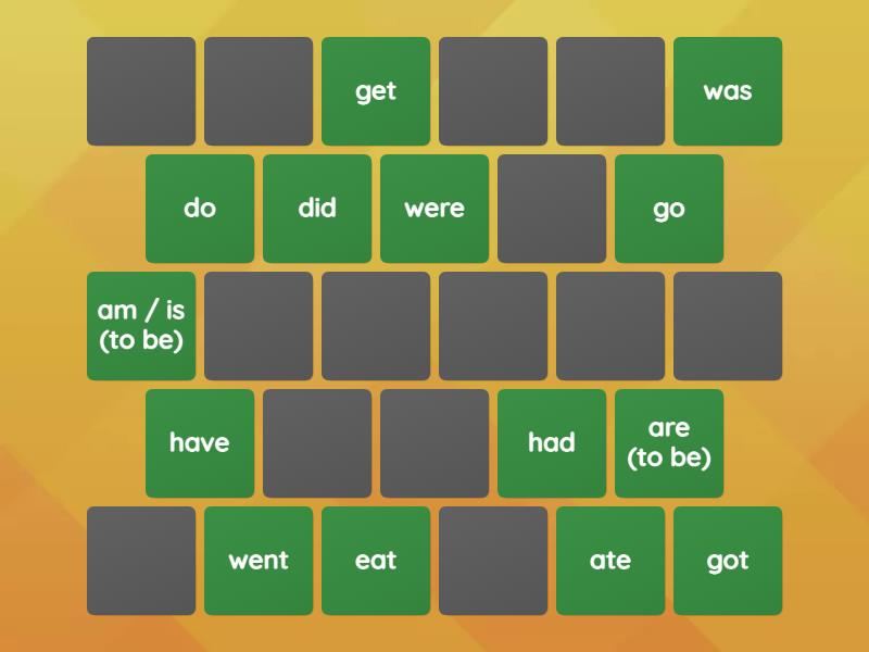 English Code 3 - Simple Past Irregular Verbs - Combine os pares