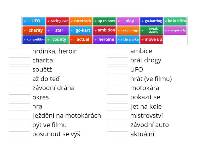 Vocabulary 5A - Match up
