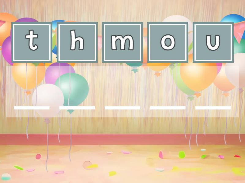 BirTHday Unscramble - Anagram