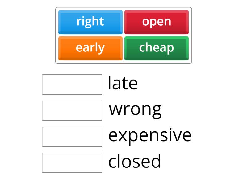 SO A1 Unit 5C Common adjectives - opposites - Match up