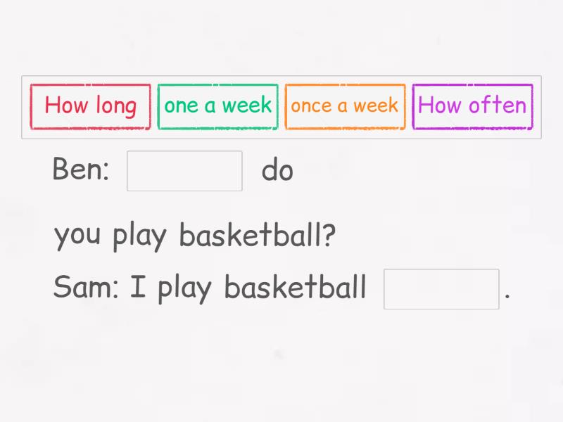 Adverbs of definite frequency - Complete the sentence