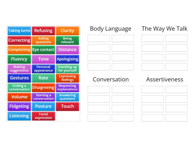 Communication Quiz - Group sort