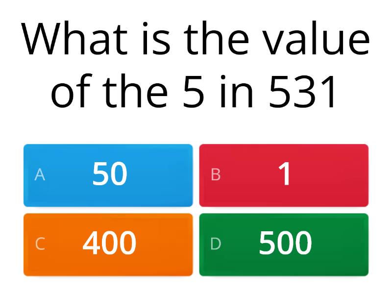 Value - Find the Match - Quiz