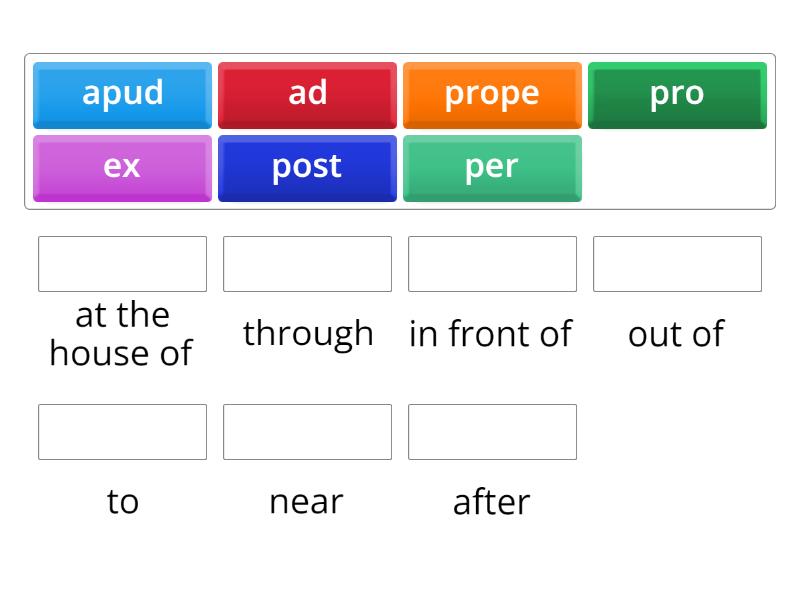 Reduced list - Suburani Chapter 6 prepositions - Połącz w pary