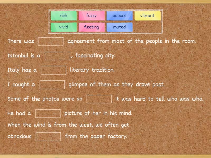 Adjectives C1 - Complete the sentence