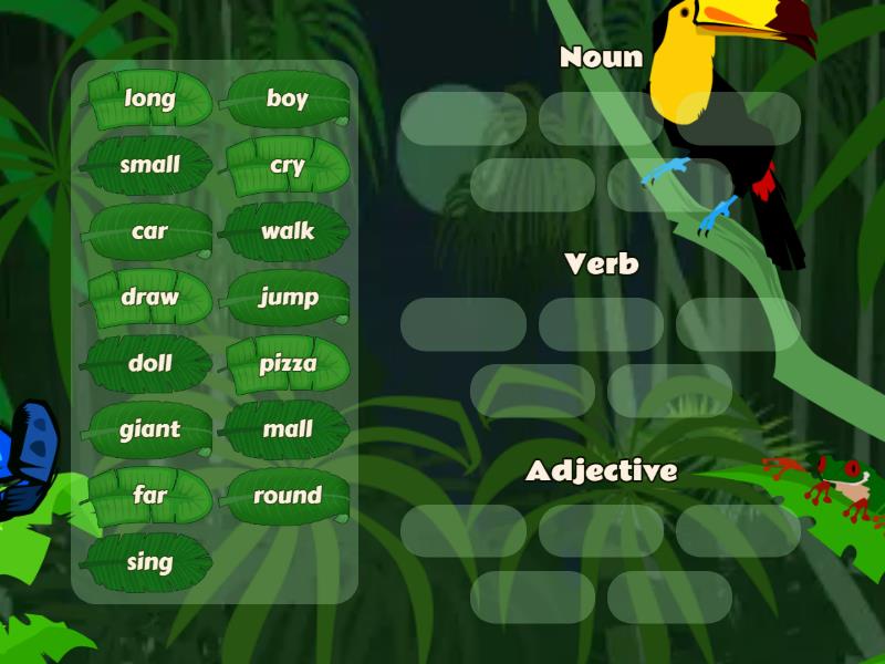 Noun, Adjective, and Verb - Group sort