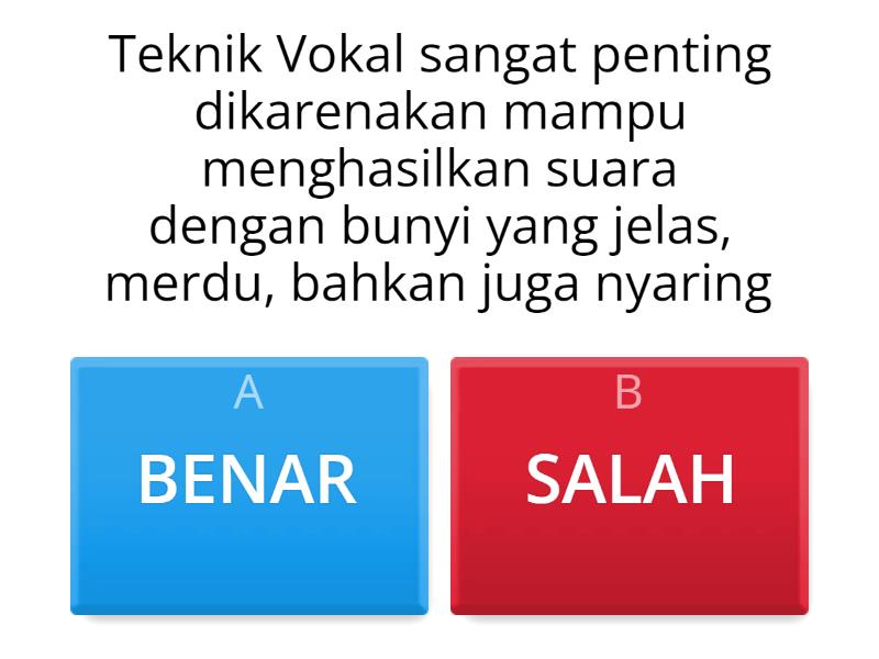 SOAL BENAR SALAH - Quiz