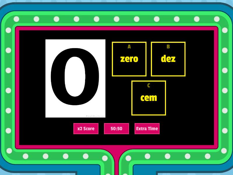 Numeros De 1 A 20 Game Show - Gameshow Quiz