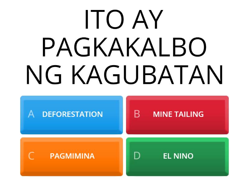 Pagkasira Ng Likas Na Yaman Quiz