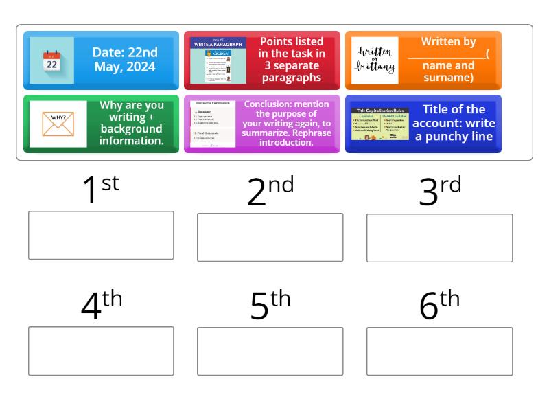 Semi-formal account writing - Rank order