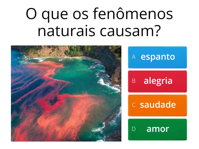 7º "A" Revisão Fenômenos Naturais E Tectonismo - Questionário