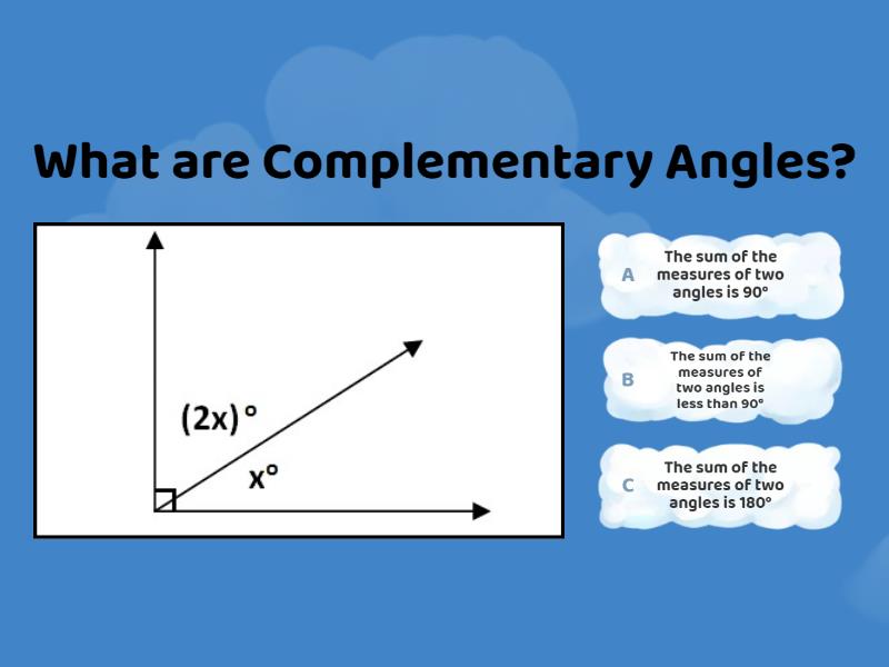 Complementary And Supplementary Angles - Quiz