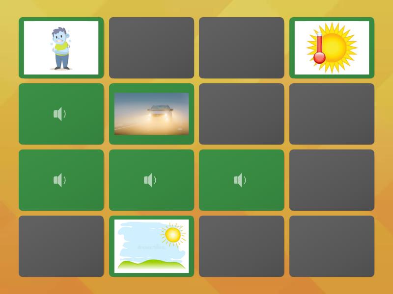 Quel temps fait-il ? What's the weather like? - Matching pairs