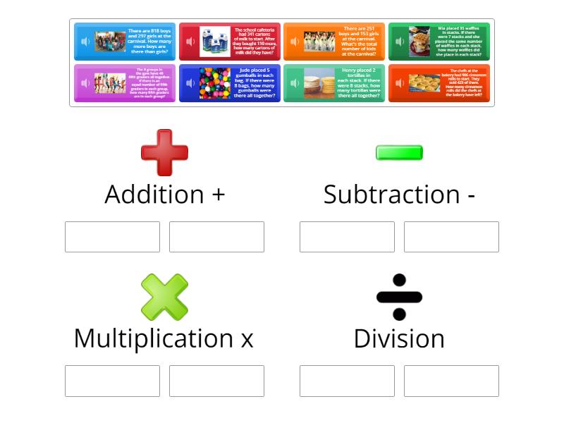 Review One Step Four Operations Word Problems 1 - Group sort