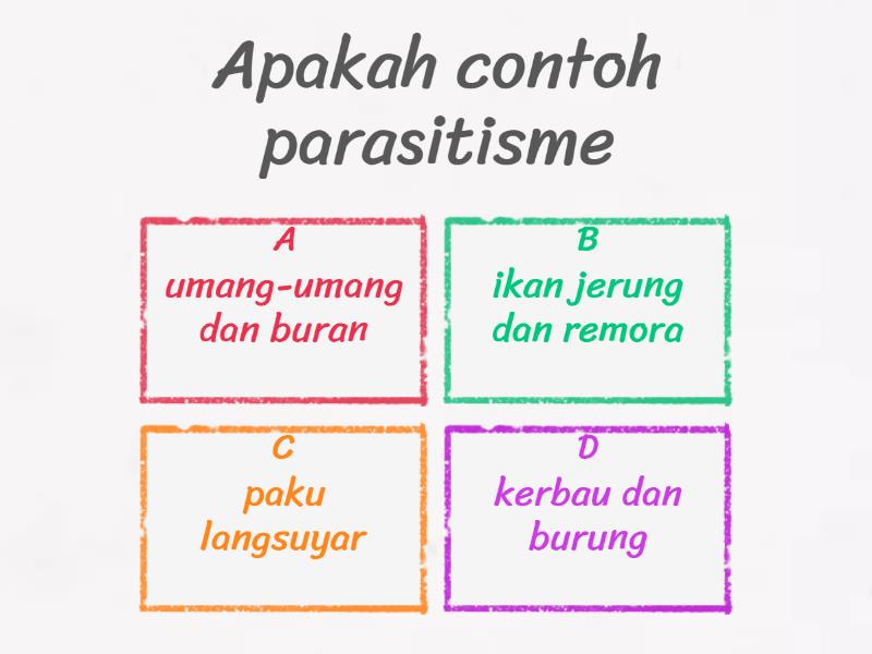 Interaksi Antara Hidupan - Quiz