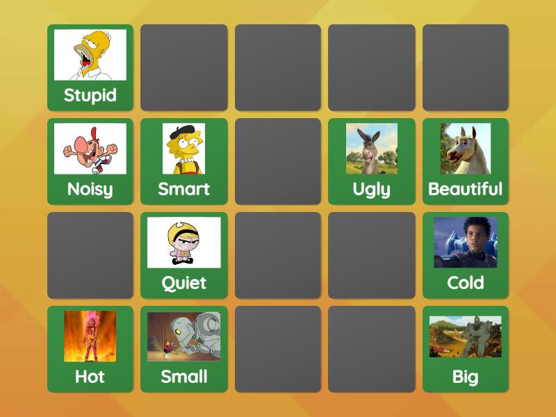 Pairs Of Antonyms Matching Pairs