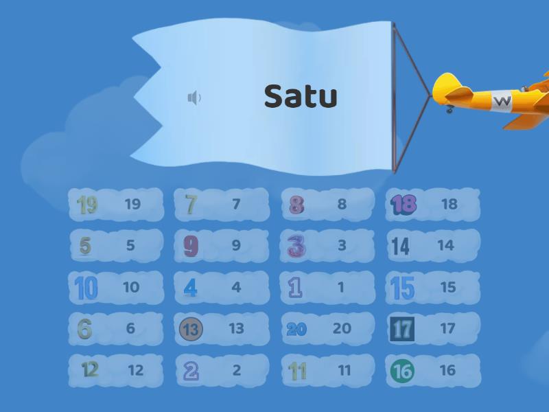 Mengenal Angka 1 Sampai 20 - Find the match