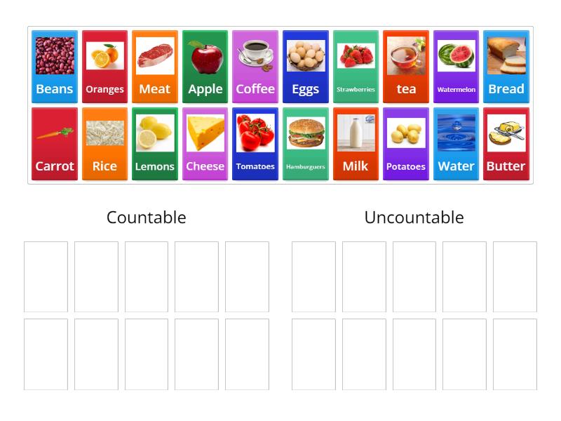 Countable & Uncountable - Group sort
