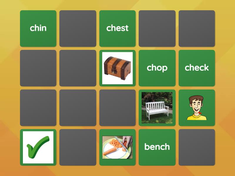 'Ch' words - Matching pairs