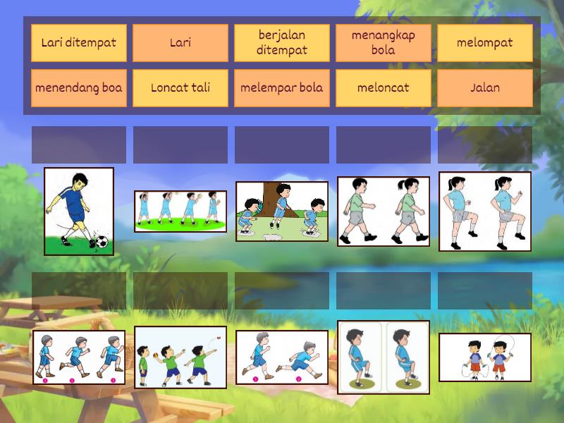 Gerak Dasar Lokomotor,Nonlokomotor Dan Manipulatif - Match Up