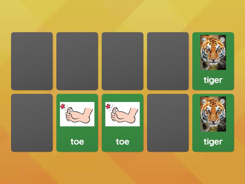 Letter T - Matching pairs