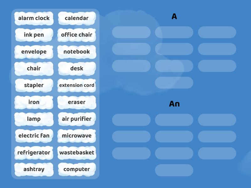 Semi A1.1 week 2 (A-An) - Group sort