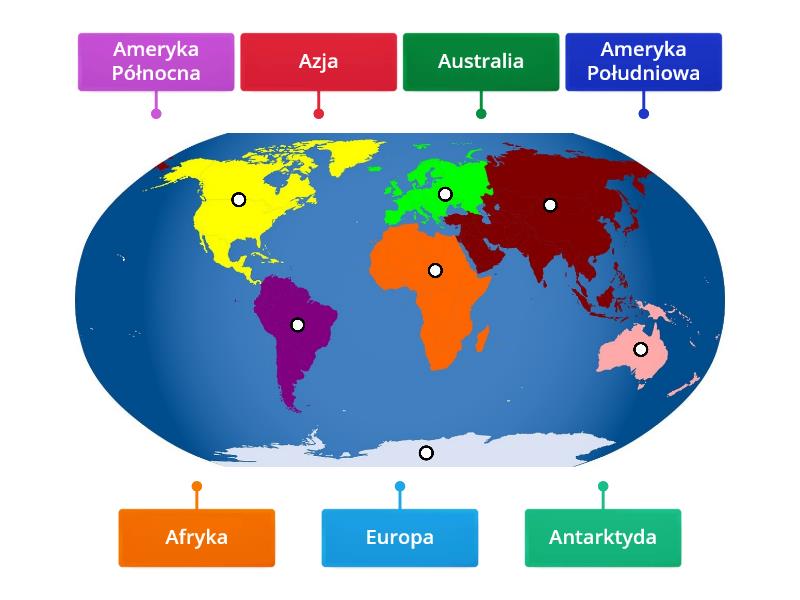 Kontynenty - Labelled diagram