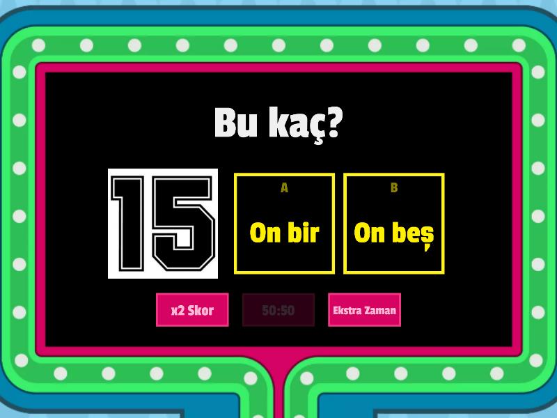 Sayilar - Gameshow Quiz