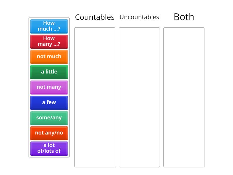 Quantifiers - Categorize