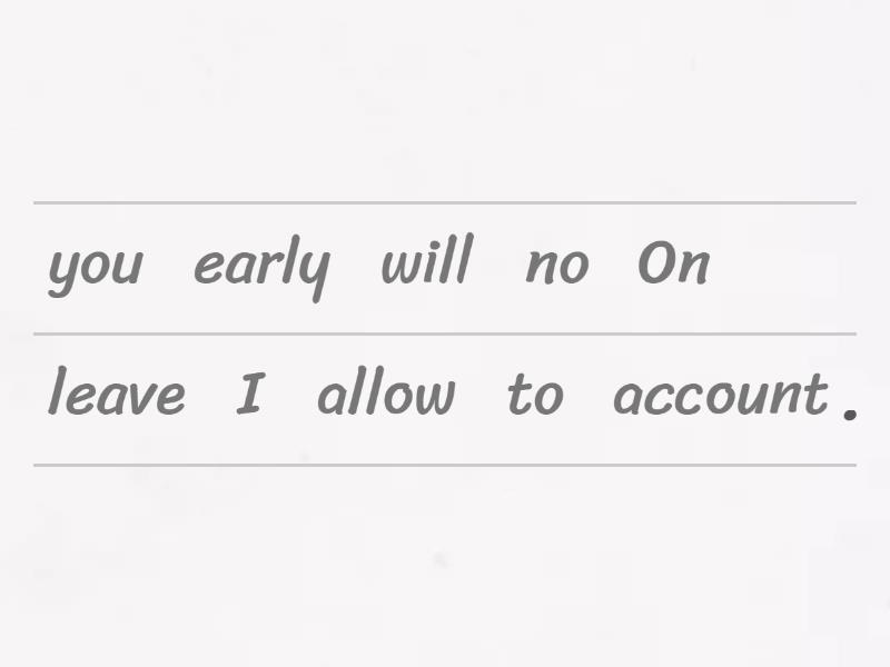 organize inversions Unjumble