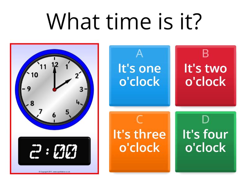 What time is it? O'CLOCK Quiz