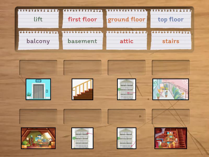 Parts of the house Go Getter 3 Unit 7 - Une las parejas