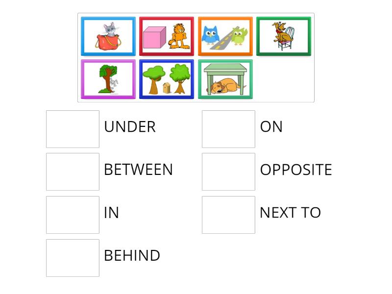 Prepositions of place - Match up