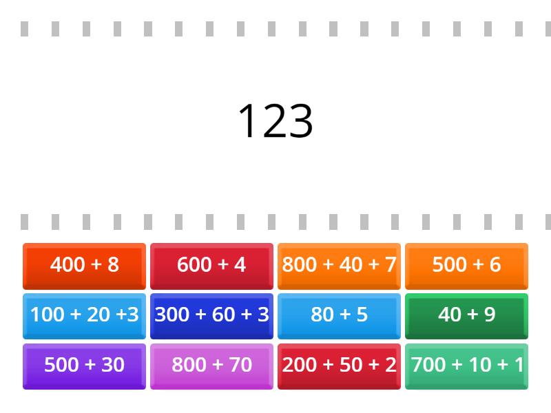 3-Digit Expanded Form - Find the match