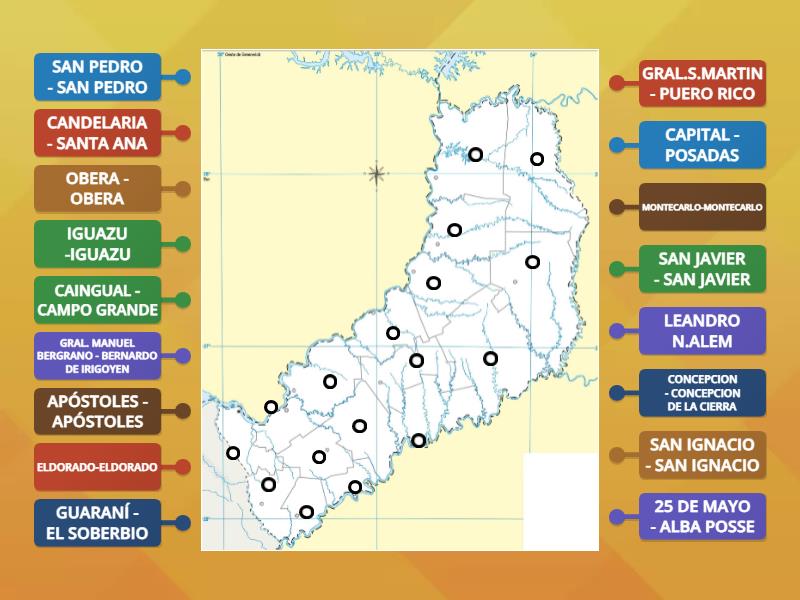 Colocar Los Nombres De Los Departamentos Y Cabeceras En El Lugar Que