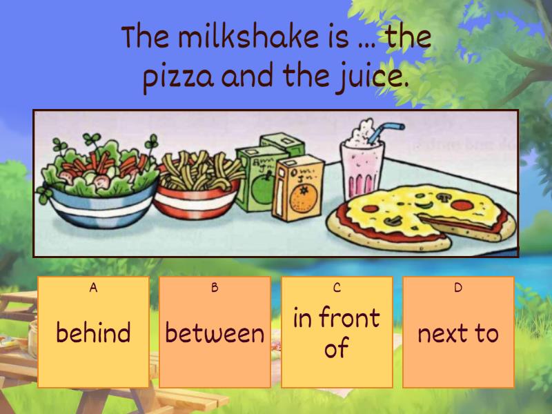 Food & Prepositions of Place - Quiz