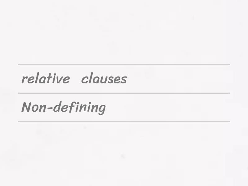 Предложения с non defining. Defining and non-defining relative Clauses. Defining or non-defining.. Open Mind Elementary. Own на английском
