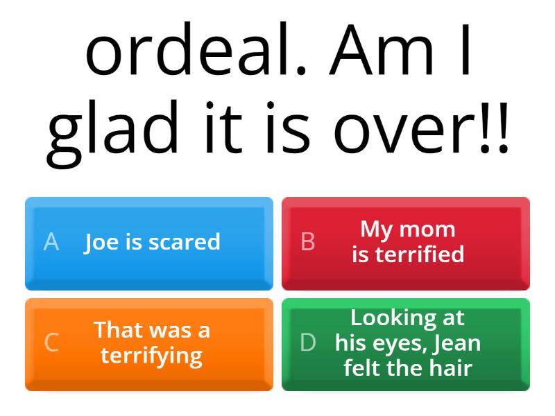 USB2 - Fight or flight - Language related to fear - Quiz