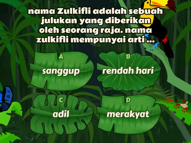 KISAH KETELADANAN NABI ZULKIFLI AS - Quiz