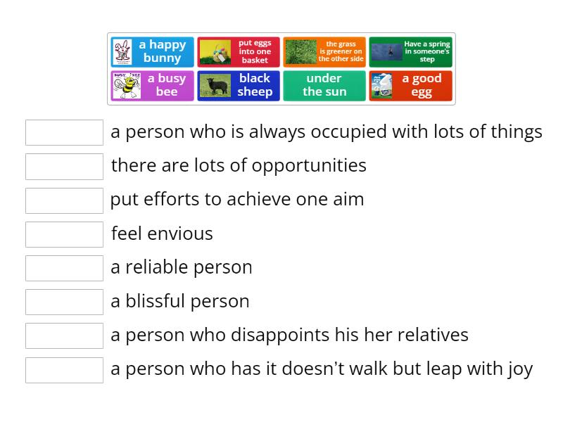 Spring idioms - Match up