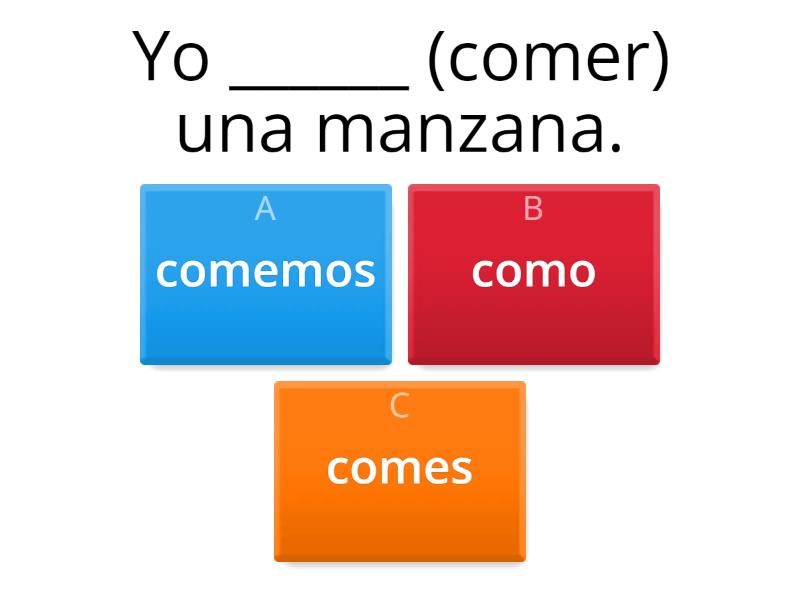 Conjugando verbos #1 - Quiz