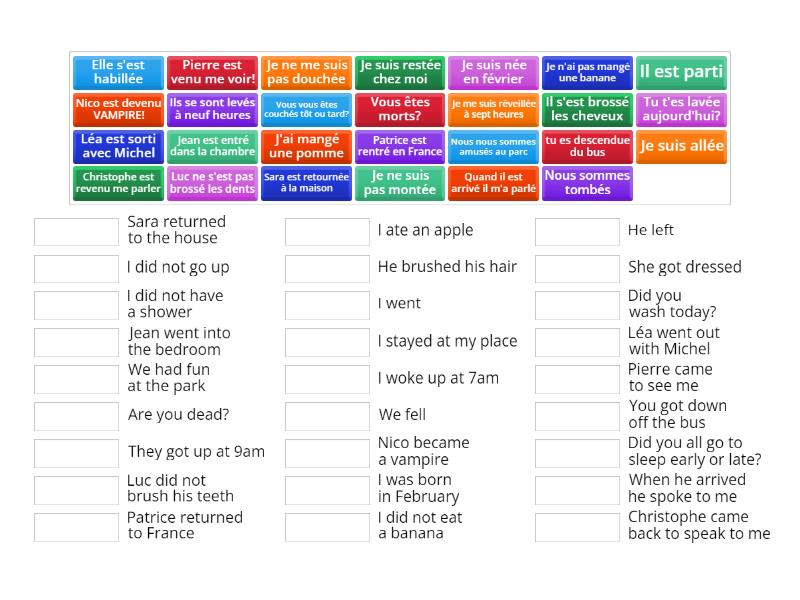 Vandertramps and reflexives - Match up